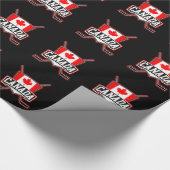 Canada Flag Hockey Logo Cadeaupapier (Hoek)