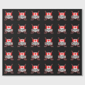 Canada Flag Hockey Logo Cadeaupapier (Vlak)