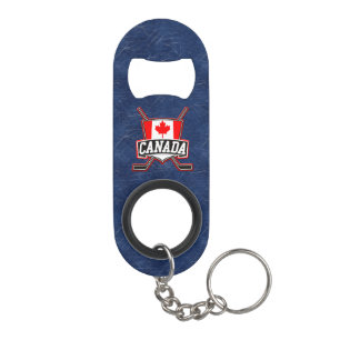 Canada Flag Hockey Logo Sleutelhanger Flessenopener