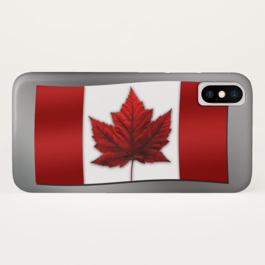 Canada Flag iPhone Case Custom Canada Hoesjes (Achterkant (horizontaal))