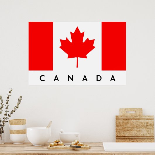 Canada Flag Kanada Flagge Poster (Keuken)