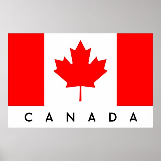 Canada Flag Kanada Flagge Poster (Voorkant)