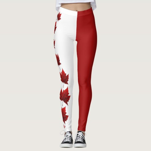 Canada Flag Leggings Classic Canada Souvenir Pants (Voorkant)