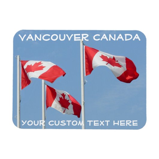 Canada Flag Magnet Canada Personalized Magnet Magneet (Horizontaal)