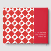 CANADA FLAG | Maple Leaf | Gepersonaliseerd | Cana Gastenboek (Achterkant)