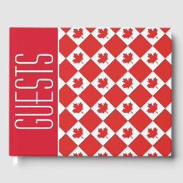 CANADA FLAG | Maple Leaf | Gepersonaliseerd | Cana Gastenboek