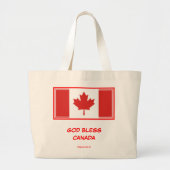 CANADA FLAG | Maple Leaf | God Bless | Canadees Grote Tote Bag (Voorkant)