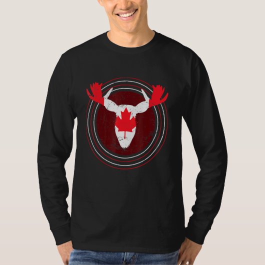 Canada Flag Maple Leaf Moose Animal Canada T-shirt (Voorkant)
