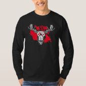 Canada Flag Maple Leaf Moose Animal Cool Canada T-shirt (Voorkant)