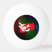 Canada Flag Maple leaf Rugby Ball (Achterkant)