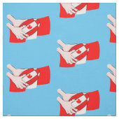 Canada Flag Maple leaf Rugby Ball Stof (Swatch)