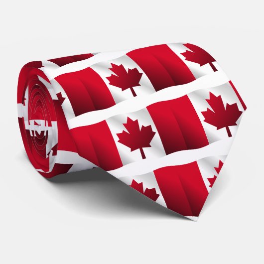 Canada Flag Maple Leaf Stropdas (Opgerold)