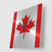 Canada Flag metaal Vierkante Klok (Hoek)