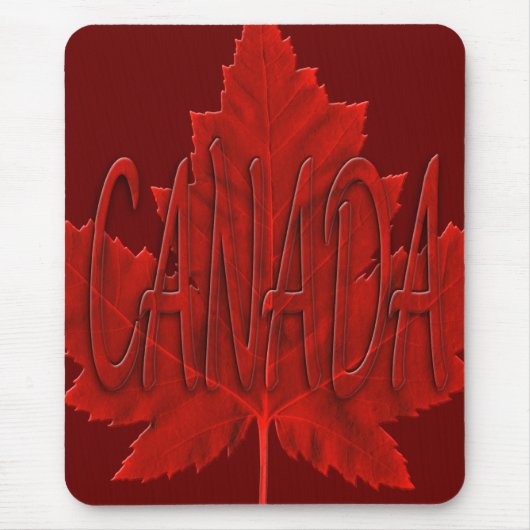 Canada Flag Mousepad Canada Maple Leaf Mousepad Muismat (Voorkant)