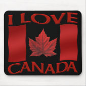 Canada Flag Mousepad I Love Canada Mousepad Muismat (Voorkant)