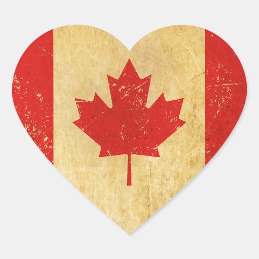 Canada Flag  ontwerp Hart Sticker (Voorkant)