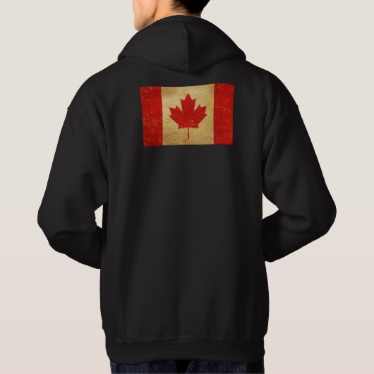 Canada Flag  ontwerp Mannen Hoodie (Achterkant)