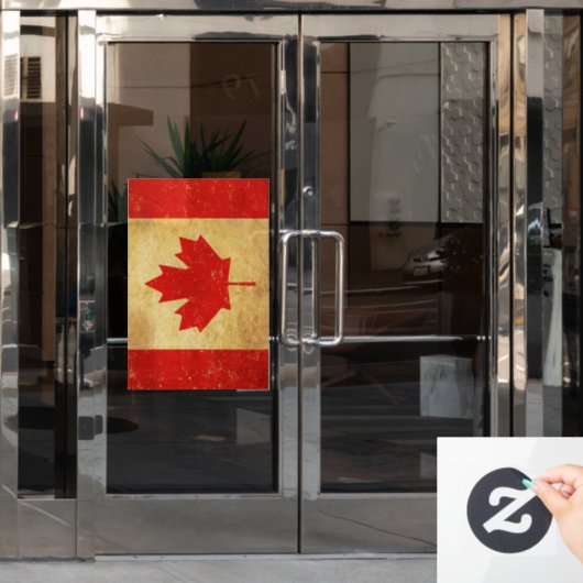 Canada Flag ontwerp Raamsticker (Kantoordeur)