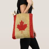Canada Flag ontwerp Tote Bag (Dichtbij)