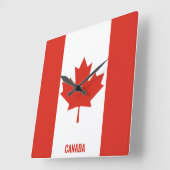 Canada Flag oogverblindende patriottische Vierkante Klok (Hoek)