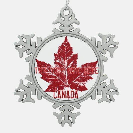 Canada Flag Ornament Gepersonaliseerd Canada Souve (Voorkant)