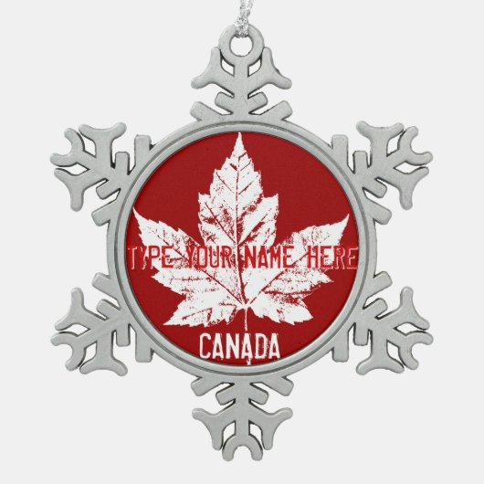 Canada Flag Ornament Personalized Canada Souvenir (Voorkant)