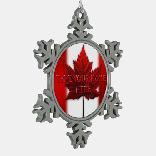 Canada Flag Ornament Personalized Canada Souvenir (Links)