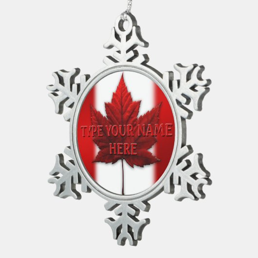 Canada Flag Ornament Personalized Canada Souvenir (Rechts)