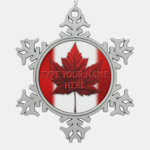 Canada Flag Ornament Personalized Canada Souvenir