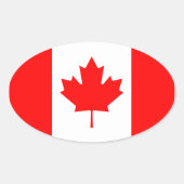 Canada Flag Ovale Sticker (Voorkant)