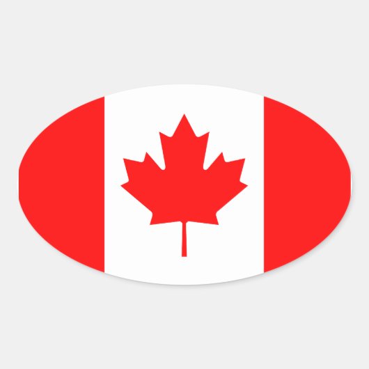 Canada Flag Ovale Sticker (Voorkant)