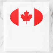 Canada Flag Ovale Sticker (Tas)