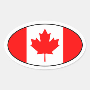 Canada Flag Ovale Sticker