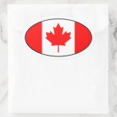 Canada Flag Ovale Sticker (Tas)