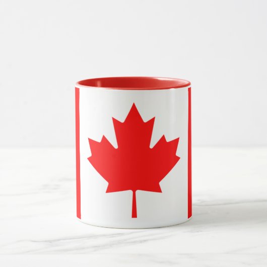 Canada Flag Patriotic Maple Leaf Personalized Mok (Midden)