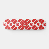 CANADA Flag Patriottic Custom MONOGRAM Persoonlijk Skateboard (Horizontaal)