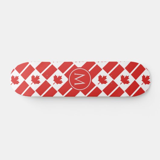 CANADA Flag Patriottic Custom MONOGRAM Persoonlijk Skateboard (Horizontaal)