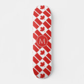 CANADA Flag Patriottic Custom MONOGRAM Persoonlijk Skateboard (Voorkant)