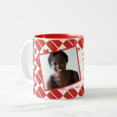 CANADA FLAG Photo Template Jouw tekst JER 29:11 to Tweekleurige Koffiemok (Voorkant links)