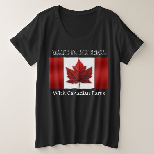Canada Flag Plus Size T-shirts Verenigde Staten Ca (Design voorkant)