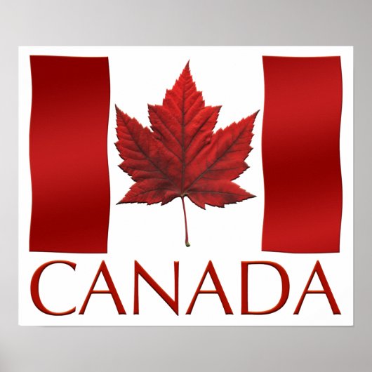 Canada Flag Poster Canada Flag Souvenir Art Print (Voorkant)