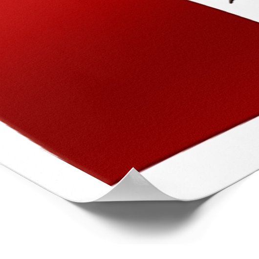 Canada Flag Poster Canada Flag Souvenir Art Print (Hoek)