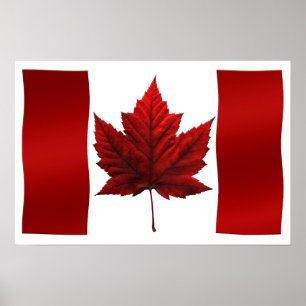 Canada Flag Poster Canada Flag Souvenir Art Print