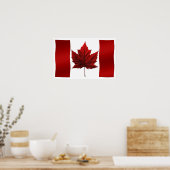 Canada Flag Poster Canada Flag Souvenir Art Print (Keuken)