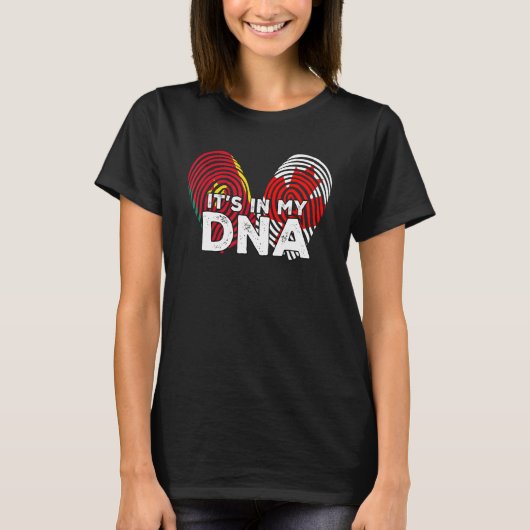 Canada Flag Proud Senegal Senegalese DNA Fingerpri T-shirt (Voorkant)