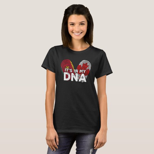 Canada Flag Proud Senegal Senegalese DNA Fingerpri T-shirt (Voorkant volledig)