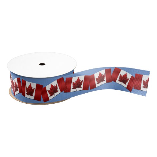 Canada Flag Ribbon Custom Canada Ribbon Grosgrain Lint (Spoel)
