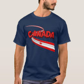 Canada Flag Ribbon Dynamic Graphic  T-shirt (Voorkant)