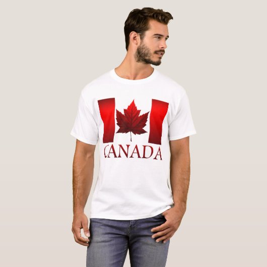 Canada Flag Shirt Plus Size Canada Baseball Jersey (Voorkant volledig)