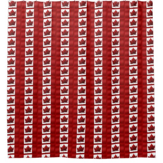 Canada Flag Shower Curtains Custom Canada Decor Douchegordijn (Voorkant)